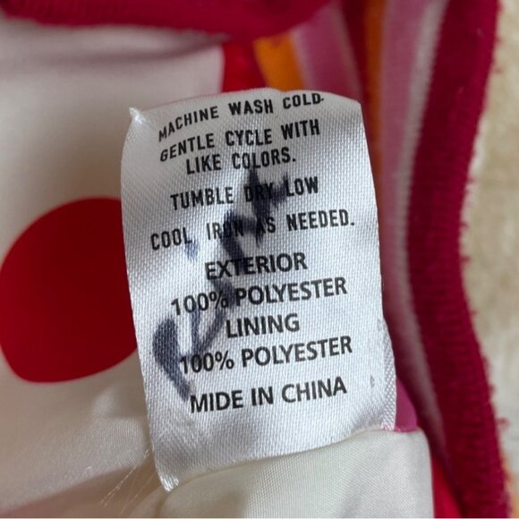 Isaac Mizrahi Girls Fur Jacket With Striped Trim White & Pink Size 4T - Picture 5 of 5